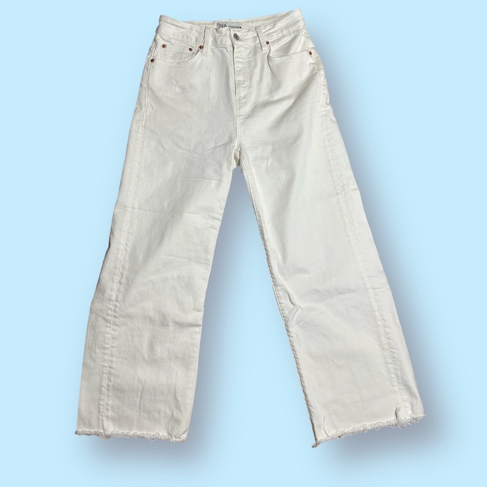 Zara White Wide Leg Pants